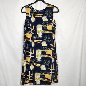 NWT Kisses Womens Sleeveless Back Zip Knit Shift Knee Length Dress Size‎ Small